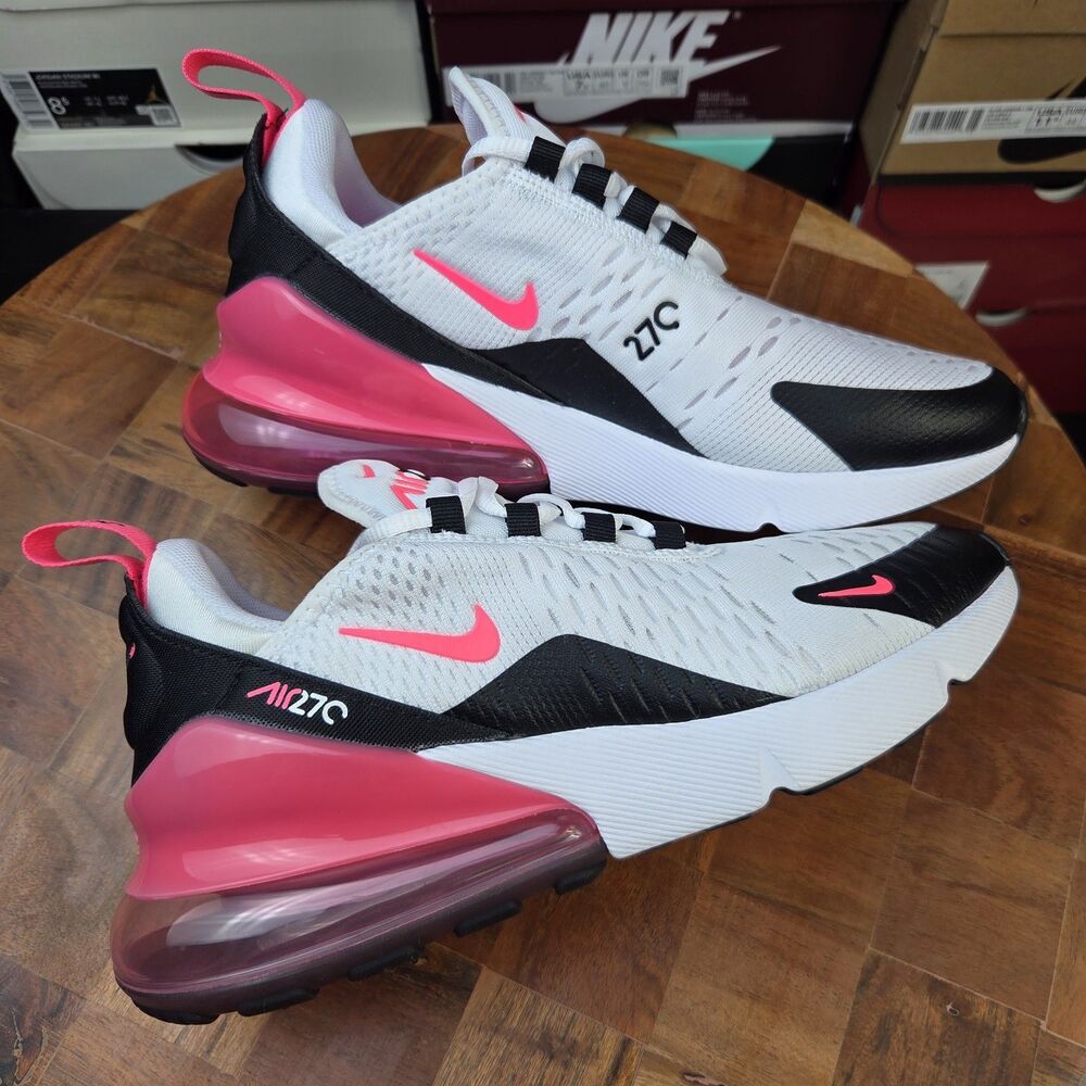 Nike Air Max 270 White-Hyper Pink-Black-White Womens [AH6789-127] sz 6.5